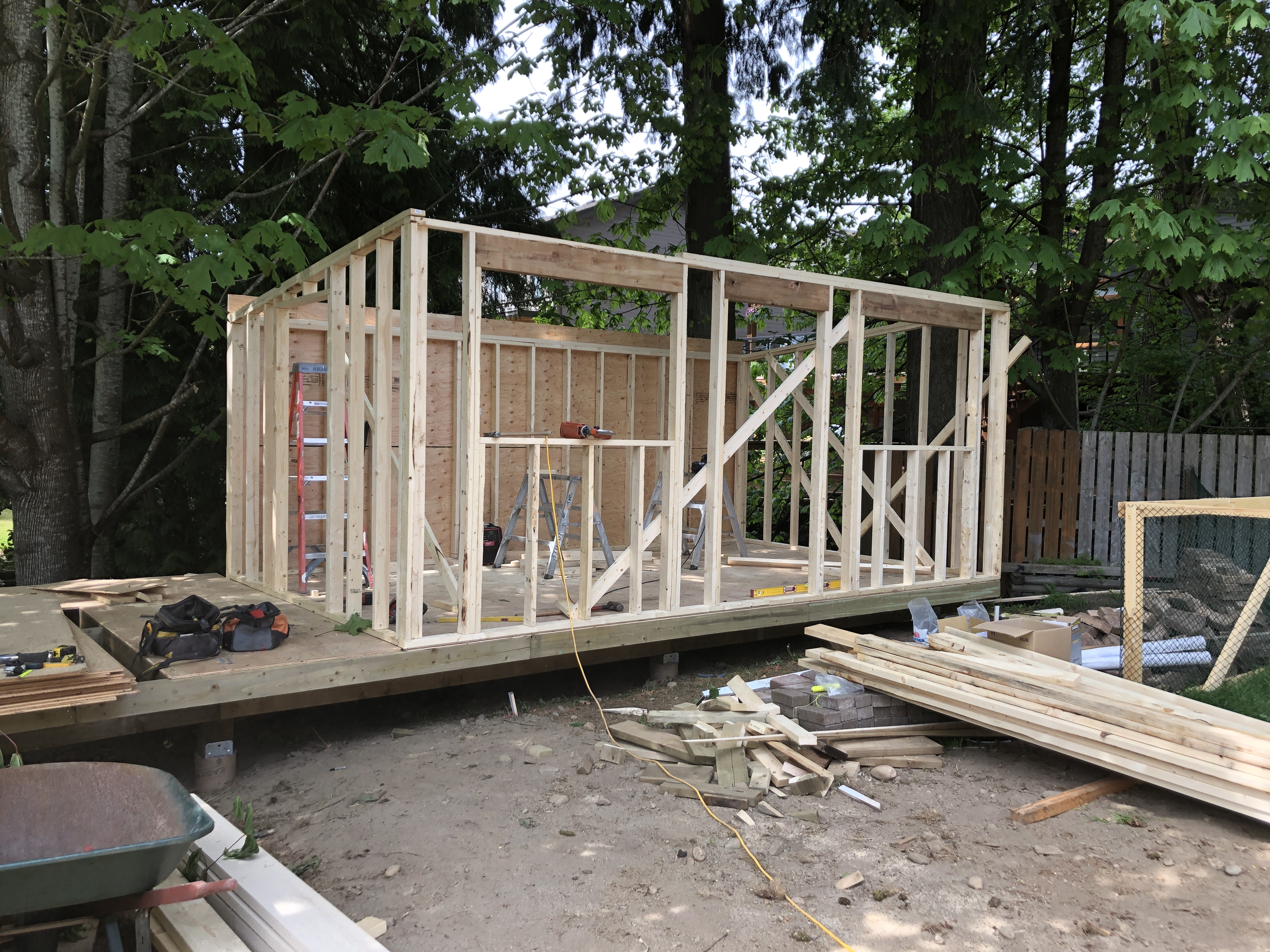Backyard Studio Framing — Framing project in Victoria, BC by Trevor Stephenson Construction Services