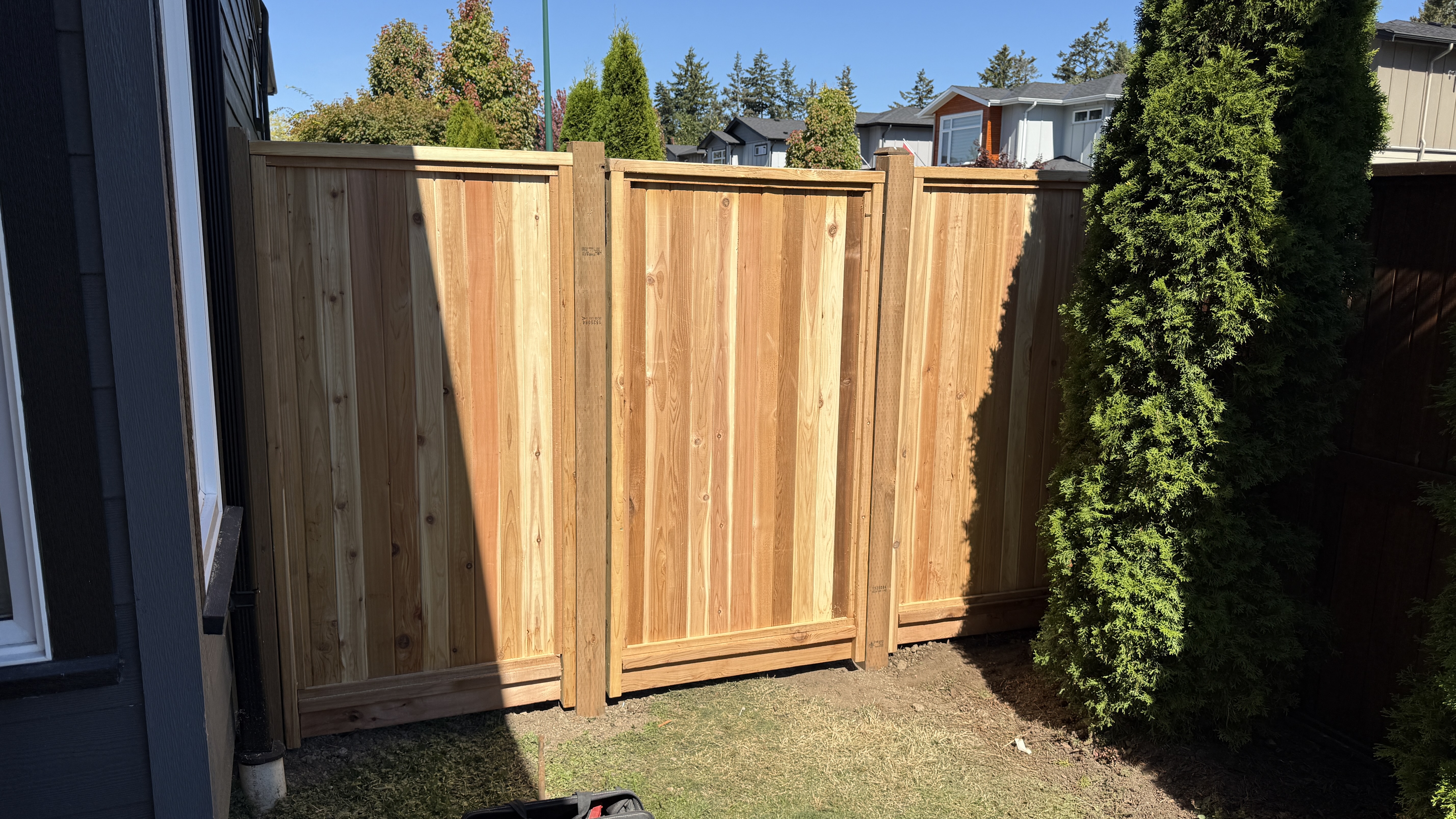 Cedar Fence & Matching Gates — Fences & Gates project in Victoria, BC by Trevor Stephenson Construction Services