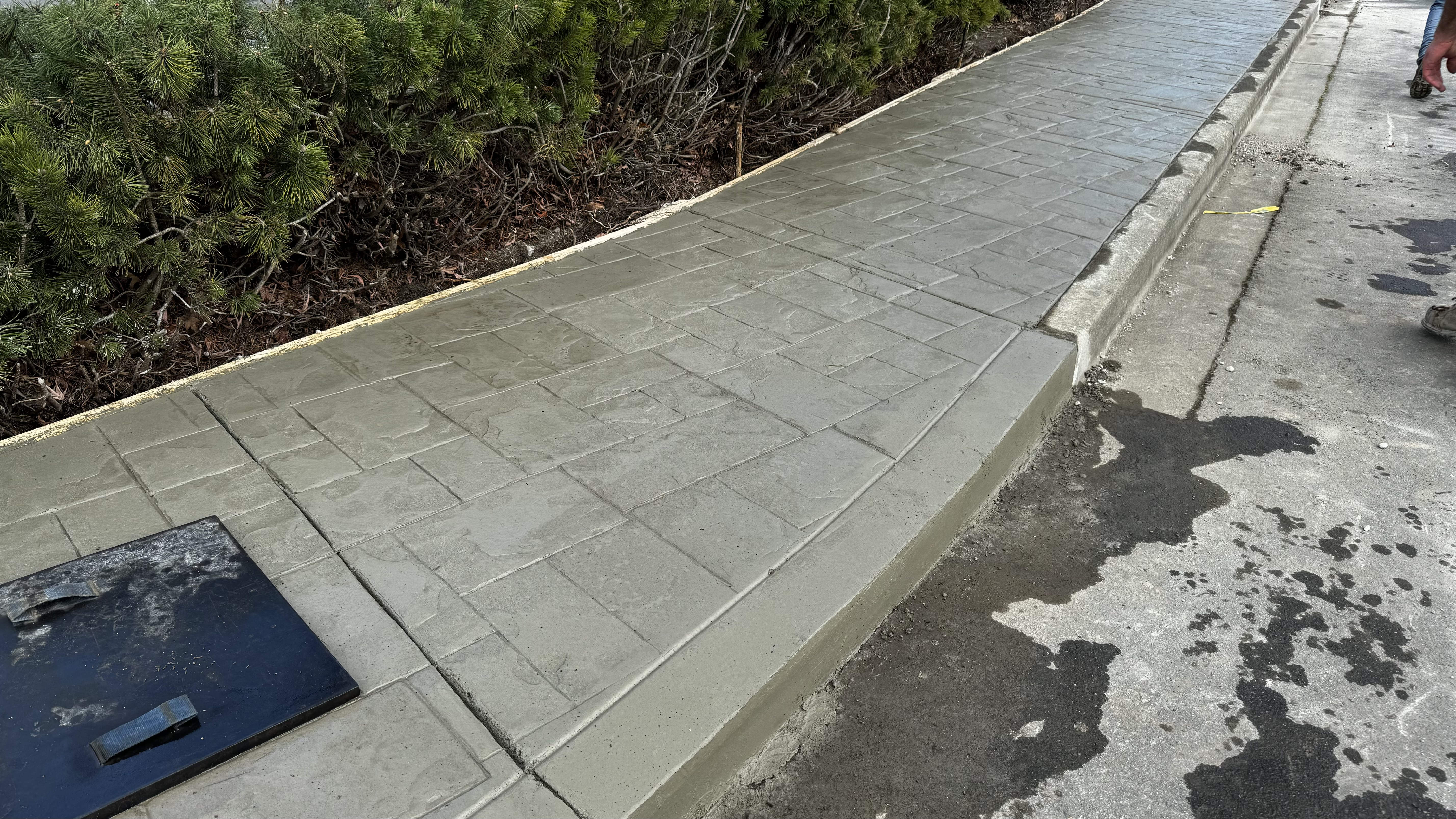 Stamped Concrete Walkway — Ground Work project in Victoria, BC by Trevor Stephenson Construction Services
